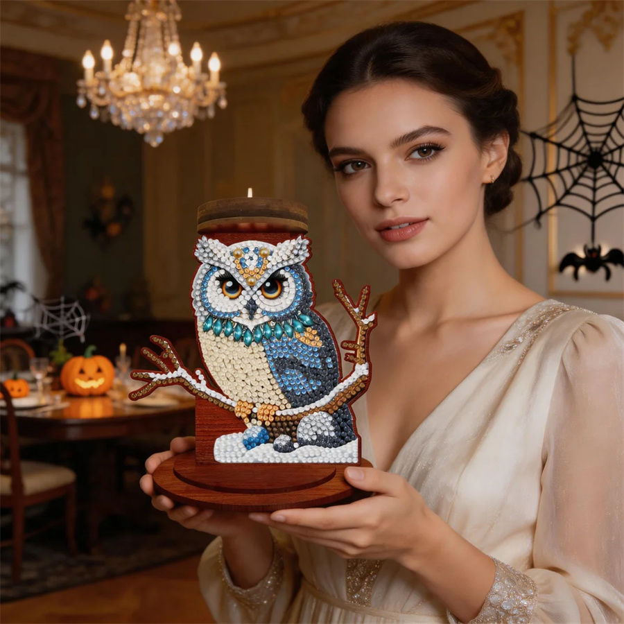 Candle Supplies Europe - Owl candle holder Halloween holiday gift