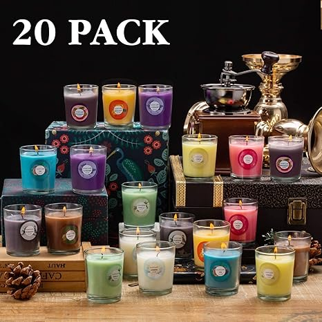 Candle Supplies Glass Jars - 20 Packs of Scented Candles (6.6cm*4.83cm),