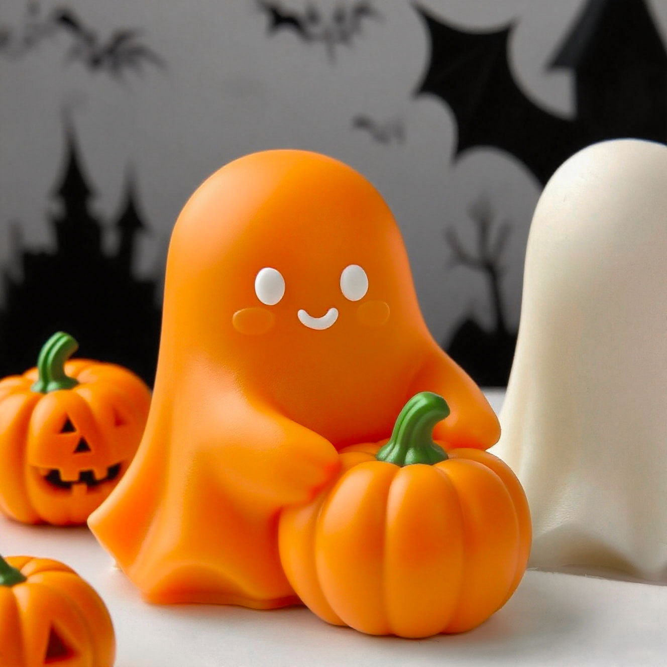 Candle Supplies Store - Halloween Ghost Pumpkin Silicone Mold DIY