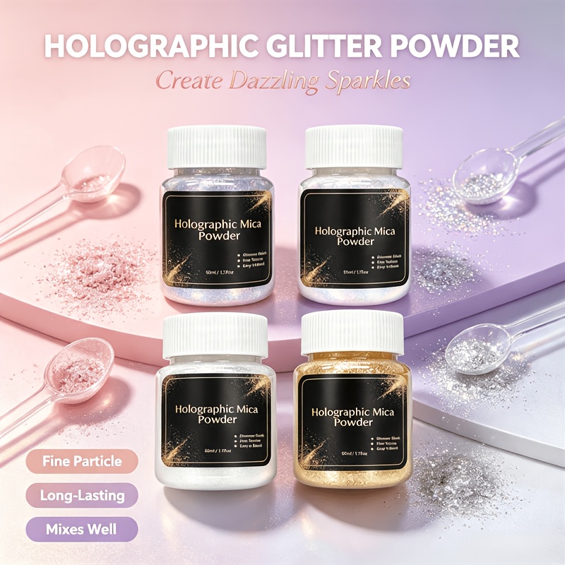 Mica Powder 4 Colors Holograph - Candle Making Supplies Usa recension och pris
