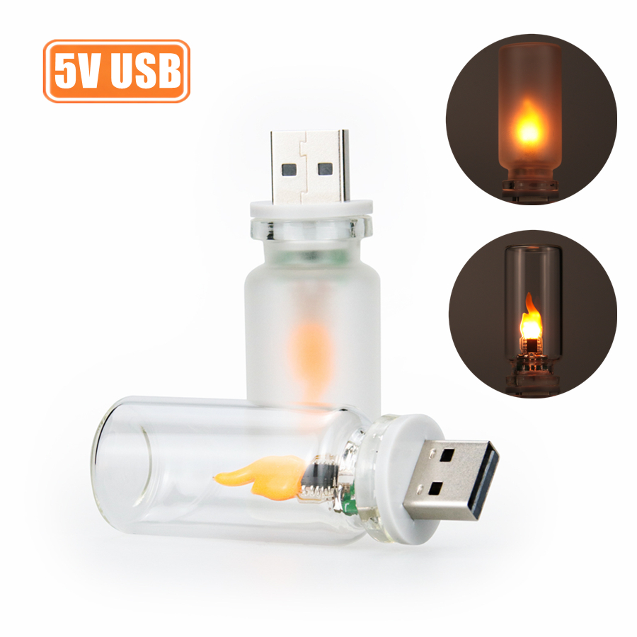 LED Flame Effect Candle USB Fl - Candle Supplies Glass Jars recension och pris