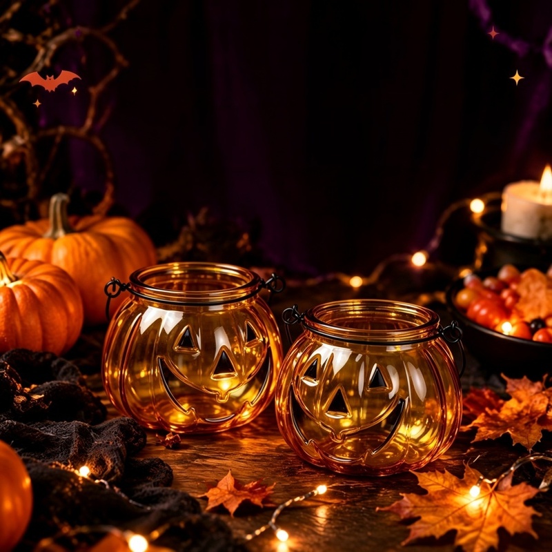 1pc Halloween Pumpkin Glass Ca - Candle Supplies Glass Jars recension och pris