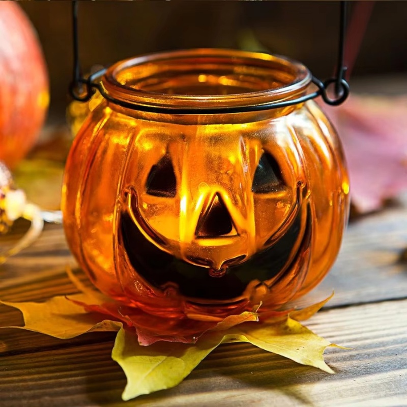 1pc Halloween Pumpkin Glass Ca - Candle Supplies Glass Jars recension och pris
